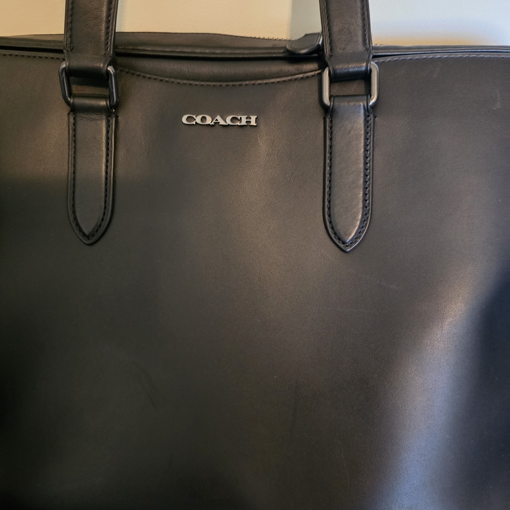 Coach Black Leather Men's Bag